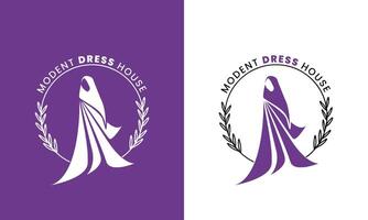 elegant Frau Stile Mode Logo Design Vektor Vorlage, Schönheit Kleider Geschäft Logo Konzept