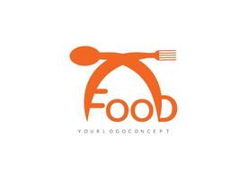 modern minimalistisk vektor logotyp av mat. sked, gaffel och kniv ikon logotyp vektor