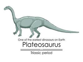 Plateosaurus, einer von das früheste Dinosaurier auf Erde vektor