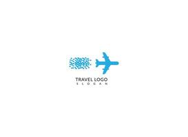 Reise Flug Vorlage logo.suited zum Tour und Reise Agent Geschäftsflug Design Illustration.Ebene Symbol Vektor