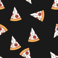 lecker Paparoni Pizza nahtlos Muster, gut zum Essen Verpackung oder Hintergrund vektor