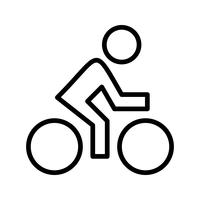 Cyklist Ikon Vektor Illustration