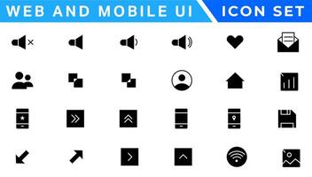 ui ux Symbol Mega Satz, Benutzer Schnittstelle Iconset Sammlung vektor