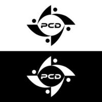 pcd logotyp. p c d design. vit pcd brev. pcd, p c d brev logotyp design. första brev pcd länkad cirkel versal monogram logotyp. p c d brev logotyp vektor design. pcd brev logotyp design. proffs vektor