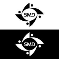 s m d Design. Weiß aba Brief. SMD, s d m Brief Logo Design. Initiale Brief smd Brief Logo Satz, verknüpft Kreis Großbuchstaben Monogramm Logo. s m d Brief Logo Vektor Design. Profi Vektor