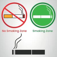 cigarett, enkel ikon uppsättning. tabak rök begrepp illustration i vektor platt