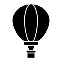 ein solide Design Symbol von heiß Luft Ballon vektor