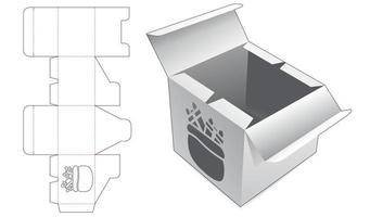 zwei Flips Box mit Weihnachtstasche Fenster Stanzschablone vektor