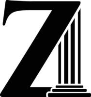 Brief z Säule Gesetz Logo vektor