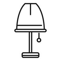 Fackelträger Lampe Symbol Gliederung Vektor. Zimmer Tabelle Design vektor