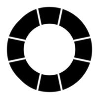 aufblasbar Rettung Tube Symbol, solide, Glyphe Design von Rettungsring vektor