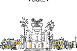 curzon hall dhaka vektor