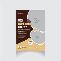 frisch hausgemacht Bäckerei Flyer vektor