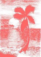vektor tropisk sommarillustration med palm