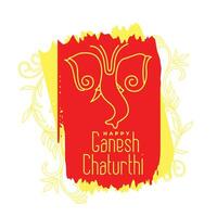 Hindu Festival Ganesh Chaturthi Aquarell abstrakt Hintergrund vektor