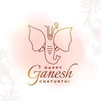 glücklich Ganesh Chaturthi Urlaub Banner mit Ganesha Design vektor