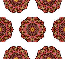nahtloses Mandala-Muster vektor