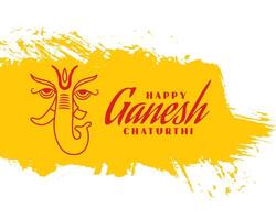 grungy Stil indisch Festival Ganesh Chaturthi Feier Banner vektor