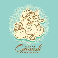 Hindu Gott Herr Ganesha Design zum Ganesh Chaturthi Festival vektor