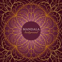 Vektor Luxus Zier indisch Mandala Design Hintergrund im Gold Farbe