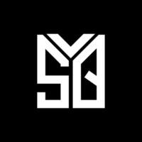 sq Brief Logo Design auf schwarz Hintergrund. sq kreativ Initialen Brief Logo Konzept. sq Brief Design. vektor