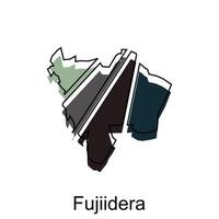 fujidera Karta design, logotyp vektor design. abstrakt, mönster begrepp mall för din företag