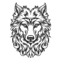 Wolf Kopf Design Vorlage vektor