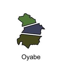 oyabe Stadt hoch detailliert Vektor Karte von Japan Präfektur, Logo Element zum Vorlage