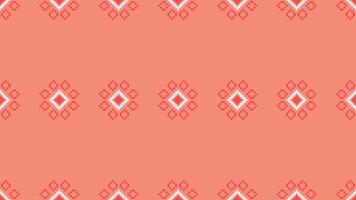 ethnisch geometrisch Stoff Muster Kreuz Stich.ikat Stickerei ethnisch orientalisch Pixel Muster Rose Rosa Gold Hintergrund. abstrakt, vektor, illustration. Textur, Kleidung, Schal, Dekoration, Seide Hintergrund. vektor