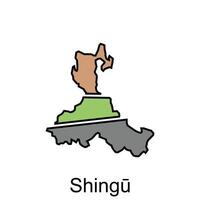 shingu vektor värld Karta stad illustration. isolerat på vit bakgrund, för företag