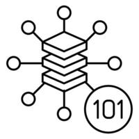 Datenbank Grundlagen Symbol 101. Datenbank Lernen Symbol. Datenbank 101 Symbol.Zeile-02 vektor