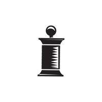 tråd sömnad logotyp ikon isolerat på vektor illustration