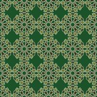 marockansk sömlös mönster mosaik, grön Färg dekorativ bakgrund vektor