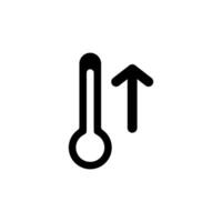 Vektor Symbol Temperatur erhöhen, hoch Temperatur, auf Weiß Hintergrund. Symbol isoliert auf Weiß Hintergrund, geeignet zum Webseiten, Blogs, Logos, Grafik Design, Sozial Medien, ui, Handy, Mobiltelefon Anwendungen.