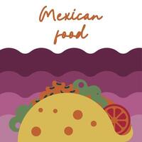 eben Mexikaner Essen Illustration Hintergrund mit Essen Symbole vektor