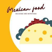 eben Mexikaner Essen Illustration Hintergrund mit Essen Symbole vektor