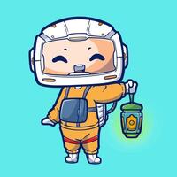 söt astronaut ramadan kareem. vektor illustration