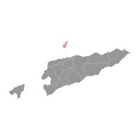 Abonnieren Karte, administrative Aufteilung von Osten Timor. Vektor Illustration.