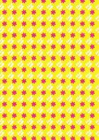 nahtlos Blumen- Muster.gelb,rosa hell Farbe Kontrast hintergrund.rosa Blumen mit Weiß Blätter auf Gelb Hintergrund vektor