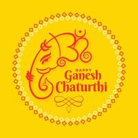 Herr Ganesh Chaturthi utsav Festival Karte Design vektor