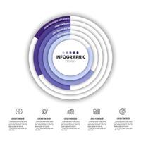 vektor infographic cirkel. mall diagram för presentation.