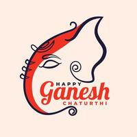 Lycklig ganesh chaturthi kreativ festival bakgrund design vektor