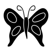 ein solide Symbol Design von Schmetterling vektor