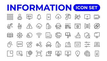 die Info Symbole Satz. Information Symbol Sammlung.Gliederung Symbol Sammlung. vektor