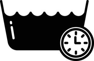 tvättning temperatur glyf och linje vektor illustration