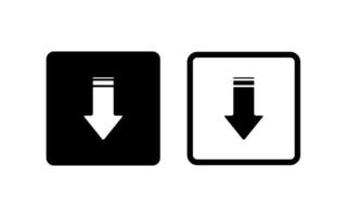 herunterladen Symbol. Vektor isoliert Elemente. schwarz Vektor herunterladen Netz unterzeichnen. Technologie Konzept. Vektor schwarz isoliert Pfeile