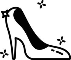 Prinzessin Schuhe Glyphe und Linie Vektor Illustration