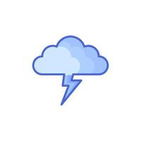 Symbol Gewitterwolken, Sturm, isoliert Symbol auf Weiß Hintergrund, geeignet zum Webseiten, Blogs, Logos, Grafik Design, Sozial Medien, ui, Handy, Mobiltelefon Anwendungen. vektor