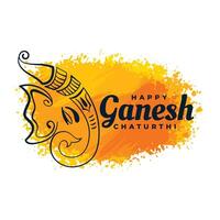 kreativ Herr Ganesha Design Aquarell Festival Hintergrund vektor