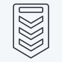 ikon sergeant. relaterad till militär och armén symbol. linje stil. enkel design illustration vektor